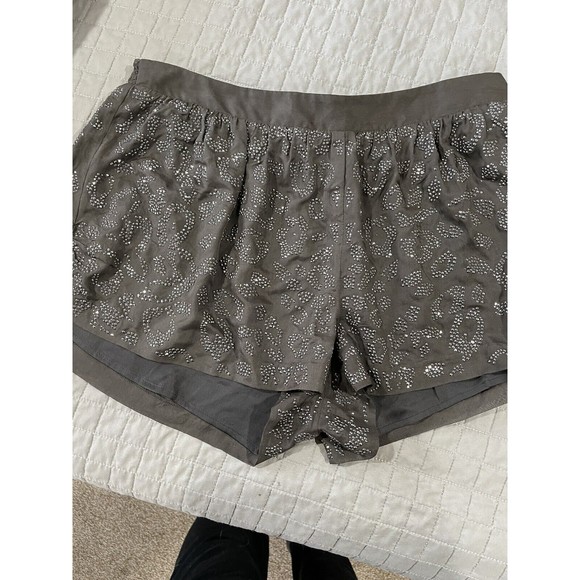 Rebecca Taylor silk bejeweled shorts 4 Lined‎ Pull On Elastic Originally $398 - Picture 10 of 16